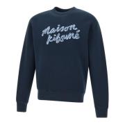 Handwriting Sweatshirt Blå Crew Neck