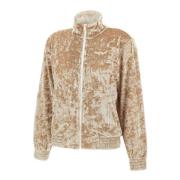 Chenille Sweatshirt 'Miriam', Elfenben, Fuldt Lynlås