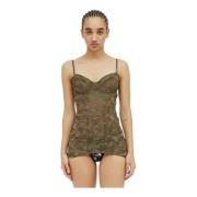 Camouflage Blonde Korset Slip Top