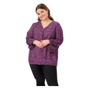 Flatterende A-Shape Bluse med Elegant Mønster