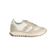 Beige Polyester Sneaker med Kontrastdetaljer