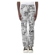 Avis Print Hvide Jeans