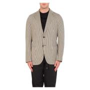 Pinstripe Blazer i Sort