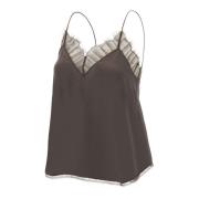 Silke Blonde Top Chokoladebrun