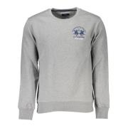 Broderet Crewneck Sweatshirt Grå Mænd