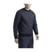 Teknisk mikrofiber og jersey quiltet sweatshirt