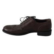 Elegant Derby Brogues i brunt læder