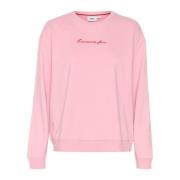 Broderet Sweatshirt Pink Nectar