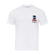 Hvid T-shirt med elegant broderi