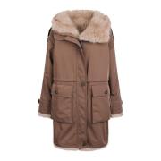 Vendbar Pels Trim Parka