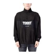 Sort Polyester Hoodless Sweatshirt