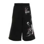 Grafisk Print Bomuldsshorts