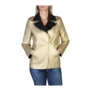 Metallic Biker Bomber Jakke