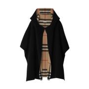 Equestrian Knight Motif Cashmere Cape