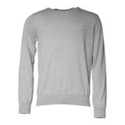 Lys Grå Uld Crew Neck Sweater