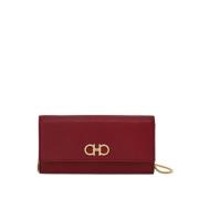 Burgundy Foldover Chain Wallet