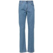 Slim Mid-Rise Jeans med Logo Patch