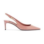 Pink Patent Læder Stiletto Slingback