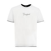 Kontrast Bomuld T-shirt med Front Motif