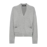 Grå Cashmere Cardigan Sweater