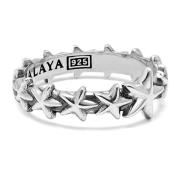 Men's Sterling Silver Star Band Ring