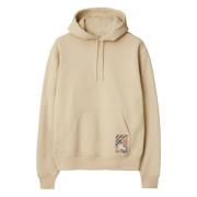 Beige Sweater med Snørelue