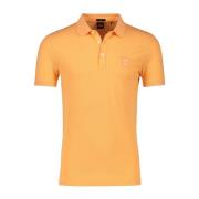 Orange kortærmet poloshirt