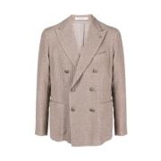 Tekstureret dobbeltradet blazer