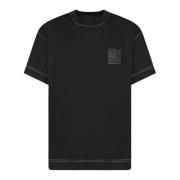 Sort T-shirt med broderet logo