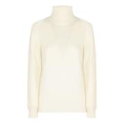 Kremet Uld Cashmere Turtleneck Sweater