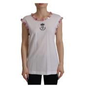 Blomstret Sequin T-shirt med DG Crown