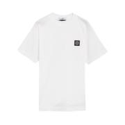 Brystlogo T-shirt i hvid