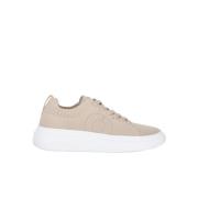 Beige Vegan Sneakers med Cirkulært Logo