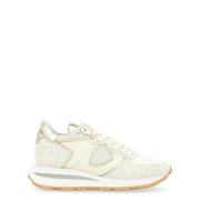 Beige Ruskind og Mesh Sneaker