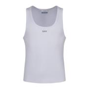 Hvid Rib Tank Top Skjorte