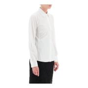 Slim-fit stretch poplin skjorte