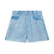 Blå Denim Shorts