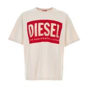 Oversize T-Box Elfenben Bomuld Blend Tee