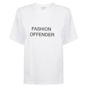 Stilfuld Slogan Tee Skjorte