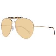 Guld Aviator Solbriller Brune Linser