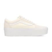 Marshmallow Lavtop Sneaker med Platform