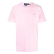 Broderet Slim Fit Bomulds T-shirt