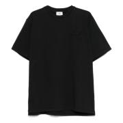 Sort Crew Neck Logo Patch T-shirt