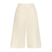 Beige Logo Bermuda Shorts