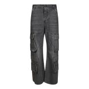 Cargo Style Denim Jeans