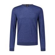 Elastisk Uld Pullover Slim Fit