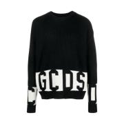 Logo Intarsia-Knit Crew-Neck Jumper