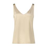 Metallic Top med V-hals