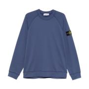 Blå Crew Neck Raglan Sweater