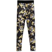 Barocco Print Leggings Sort Guld Logo